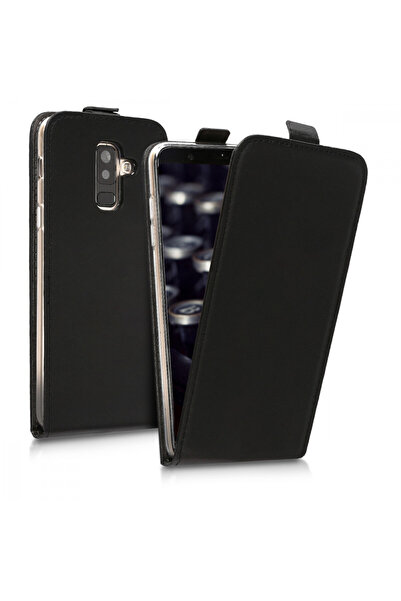 KWmobile Case for Samsung Galaxy A6 Plus, -leather, Black, 45882.01