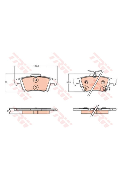 TRW Set plăcuțe de frână, frână cu disc GDB2178