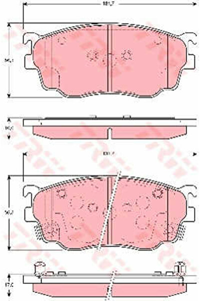 TRW Set plăcuțe de frână, frână pe disc GDB3253