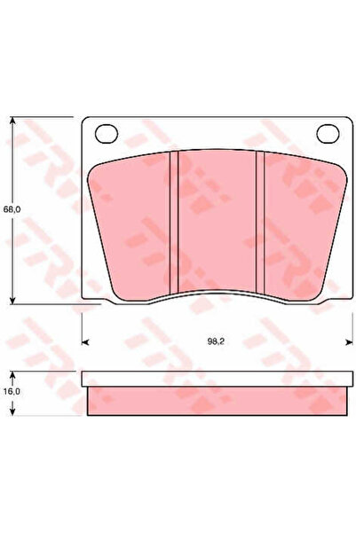 TRW Set plăcuțe de frână, frână cu disc GDB531