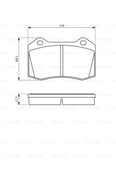 Bosch Σετ τακάκια φρένων, δισκόφρενο 0 986 494 486