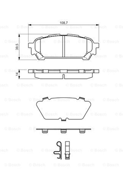Bosch Σετ τακάκια φρένων, δισκόφρενο 0986494232 Subaru Forester/Impreza Combi...