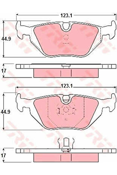 TRW Σετ τακάκια φρένων, δισκόφρενο GDB1189