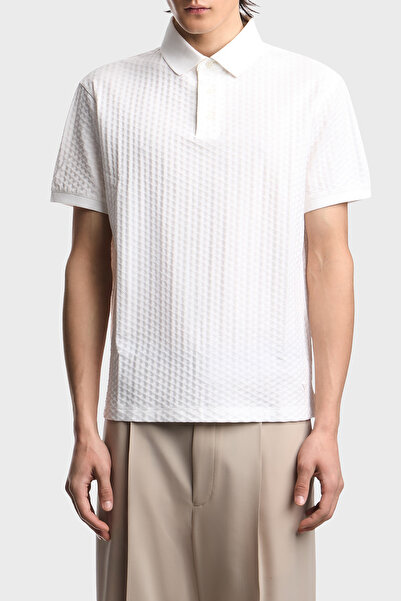Emporio Armani Jakarlı Pamuklu Regular Fit Düğmeli Polo Erkek POLO EM001295 A...