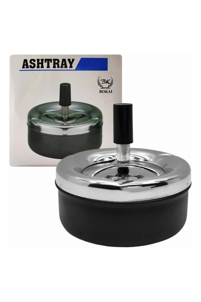ASHTRAY Bokai Rotating Metal Ashtray – Stylish design with an odor-proof rota...