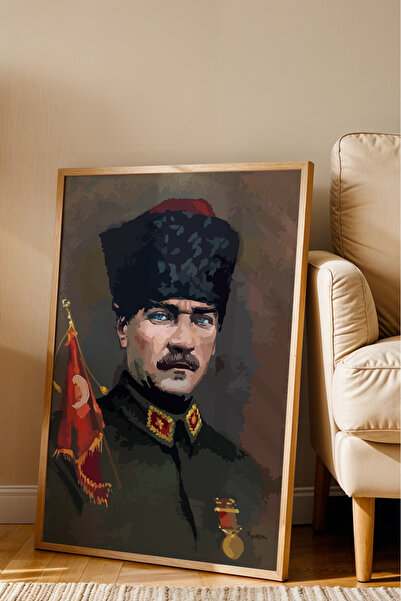 Base Concept Εκτύπωση αφίσας Μουσταφά Κεμάλ Ατατούρκ (με πλαίσιο)