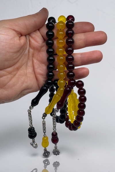 Atolyezone Lansman fiyat 3 lü hediyelik toz kehribar Tesbih küre kesim özel k...