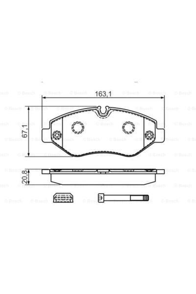 Bosch Set plăcuțe de frână, frână cu disc 0 986 494 728