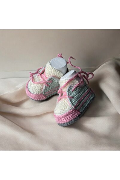nimetabla أحذية أطفال محبوكة يدويًا من 0-3 أشهر