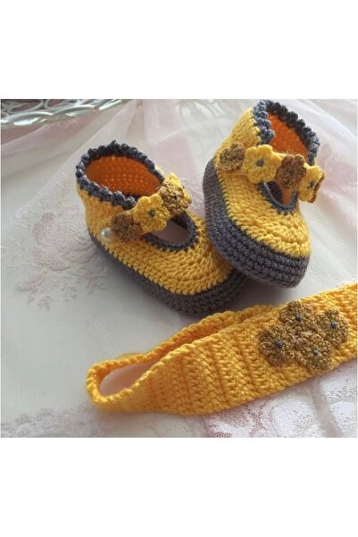 nimetabla أحذية أطفال محبوكة يدويًا لعمر 6-9 أشهر