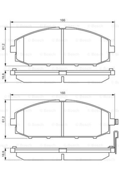 Bosch Σετ τακάκια φρένων, δισκόπλακα 0986494560 Nissan Patrol Gr V Wagon/Patr...