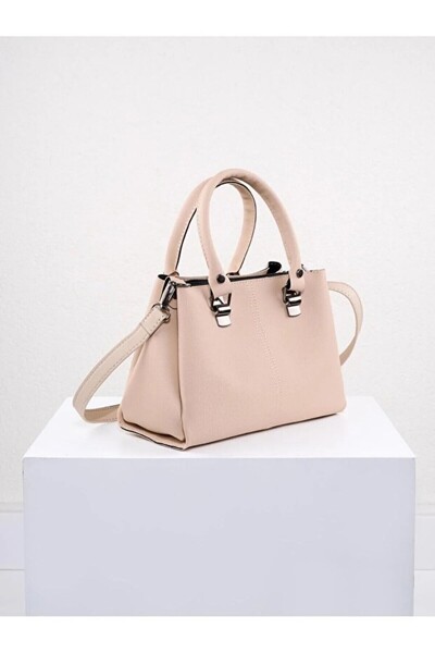 Beshora Olivia Beige Matte Women's 3-Compartment Shoulder Bag & Clutch Bag