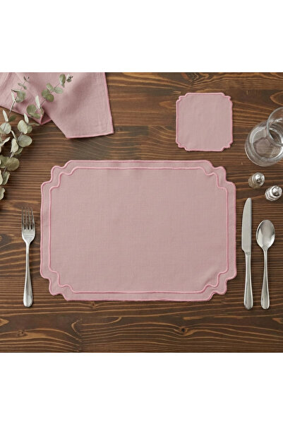 Solterra Design 4 Parça Barok Nakışlı 2 Kişilik Servis Takımı ( 2 Adet Amerik...