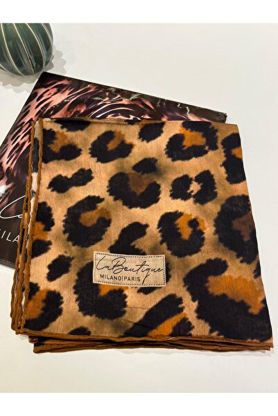 La Boutique Eşarp Güz/Yaz Serinliği Leopar Desenli Eşarp
