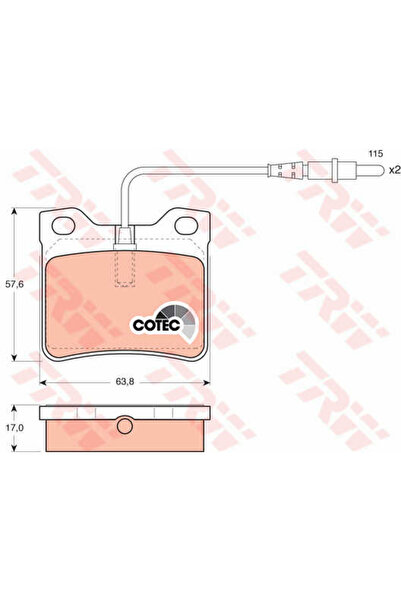 TRW Brake pad set, disc brake GDB985