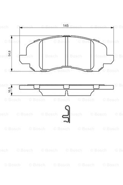 Bosch Σετ τακάκια φρένων, δισκόπλακα 0986494575 Dodge Avenger/Caliber Jeep Co...
