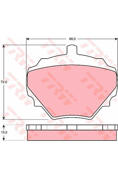 TRW Set de plăcuțe de frână, frână pe disc GDB974