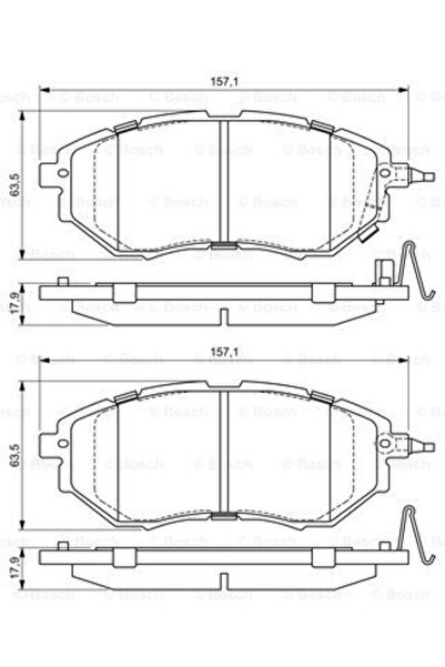 Bosch Σετ τακάκια φρένων, δισκόφρενο 0 986 494 679
