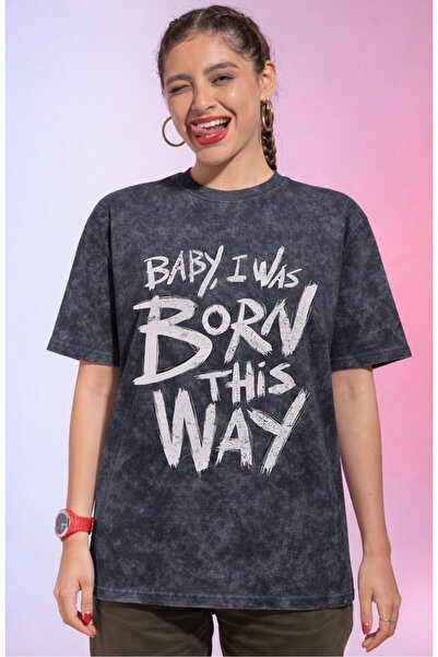 SEVBANO Baby I Was Born This Way Lady Gaga Singer Printed Unisex Oversized Vi...