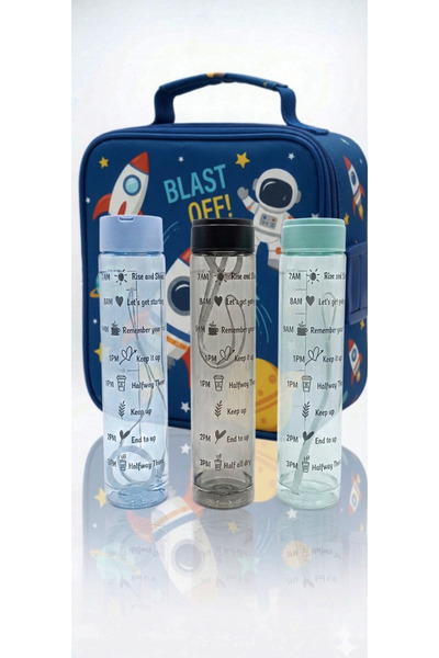 ÇİĞDEMCE 3'lü Çocuk meşrubat sulukları seti,okul beslenme çantaları için ideal