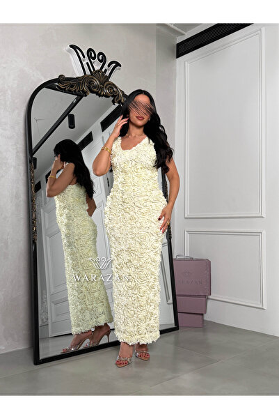 Warazan A dress with a floral insert