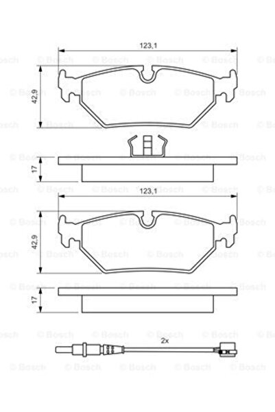 Bosch Σετ τακάκια φρένων, δισκόφρενο 0 986 424 027