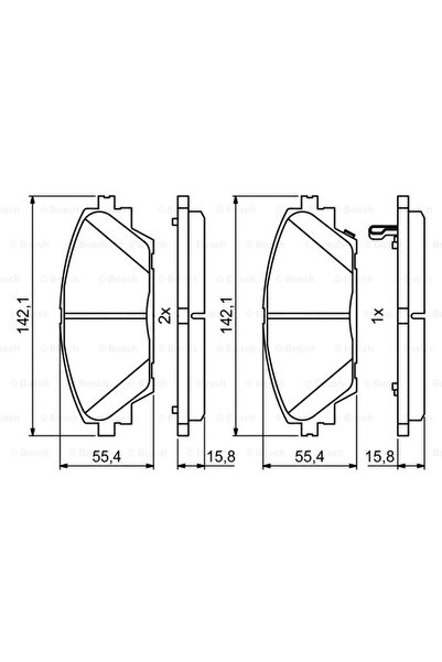Bosch Set Placute Frana,Frana Disc 0986494804 Mazda 3/3 Caseta/ Hatchback/3 L...