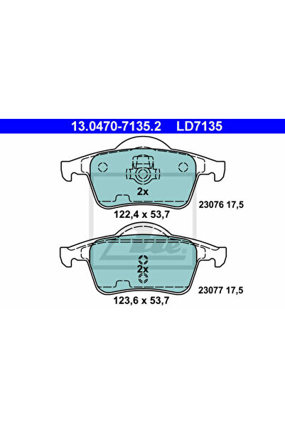 Ate Set placute frana, frana disc 13.0470-7135.2