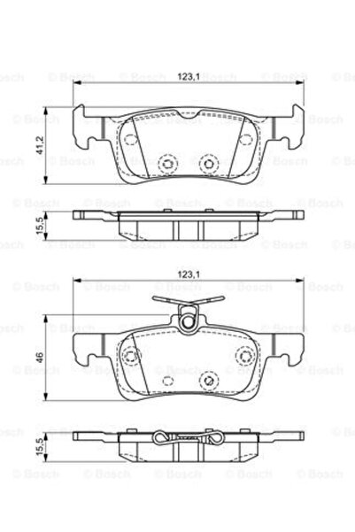Bosch Σετ τακάκια φρένων, δισκόφρενο 0986494715 Peugeot 308 Κουτί/ Hatchback/...