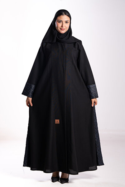 Hasnaa Abaya Al Nada Abaya with Jacquard Taffeta Back