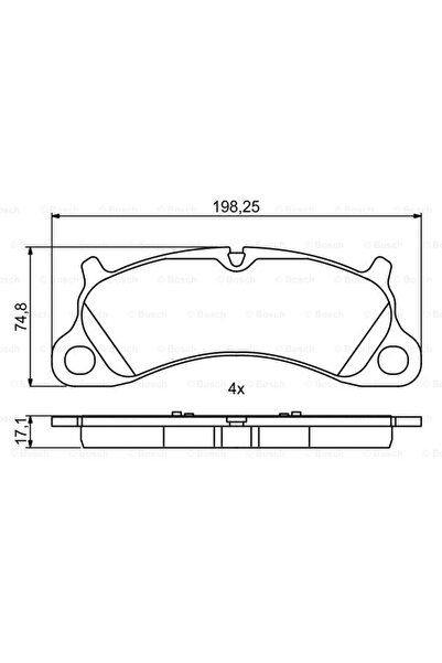 Bosch Σετ τακάκια φρένων, δισκόφρενο 0 986 494 806
