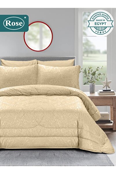 Rose Flory Microfiber Comforter Set 6 Pieces, Fits 200x200 cm King Size Bed, ...