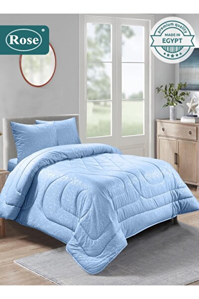 Rose Flory Microfiber Comforter Set 4 Pieces, Fits 120x200 cm Single Size Bed...