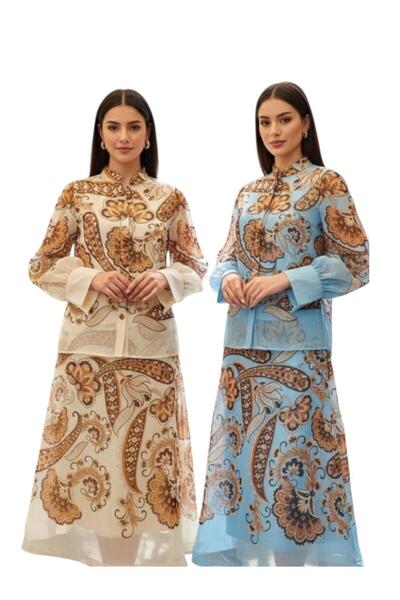 Gelert Two-piece floral set with elegant patterns for Eid