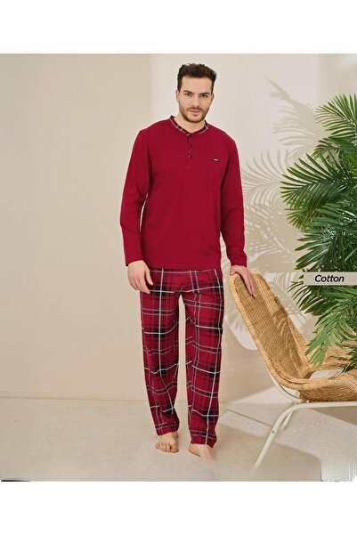 Pijamoni Set de pijamale de primăvară pentru bărbați, cu croială standard, cu...