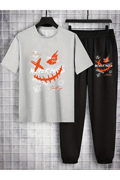 Flow touch Special Printed Oversized top and bottom tracksuit set