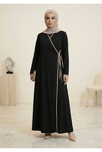 cherry queen Women's Prayer Dress with Side Tie Detail, Long Hijab Dress, Com...