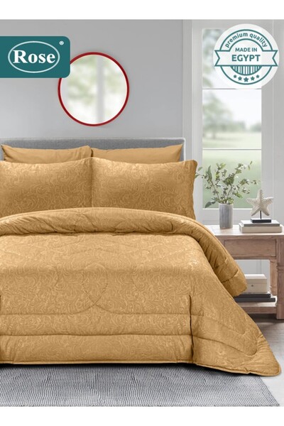 Rose Flory Microfiber Comforter Set 6 Pieces, Fits 200x200 cm King Size Bed, ...
