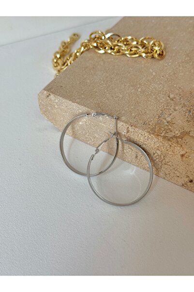 YOUES JEWELRY Steel Hoop Earrings