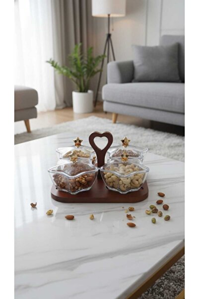 Generic A luxurious serving tray set with an elegant stand and comfortable ha...