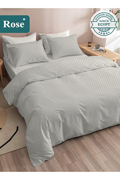 Rose Microfiber Jacquard Comforter Set 7 Pcs, Fits 200x200 cm King Bed, Remov...