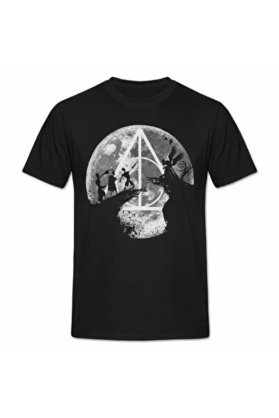 COMVİCHO تي شيرت هاري بوتر 4 مطبوع أسود