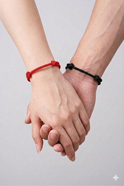 Crc Bijuteri Lover Couple Bracelet Red Black String Bracelet Set