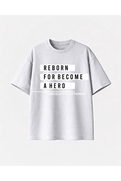 COMVİCHO ريبورن مطبوع تي شيرت أبيض