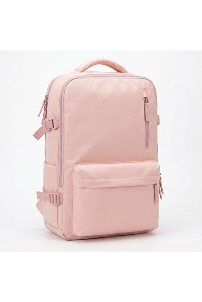 GENERAL A travel backpack with ample storage space and multiple uses