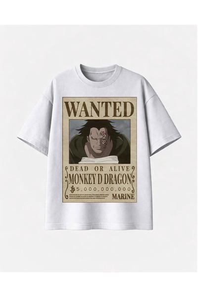 COMVİCHO Wanted Monkeyddragon Printed White Tshirt