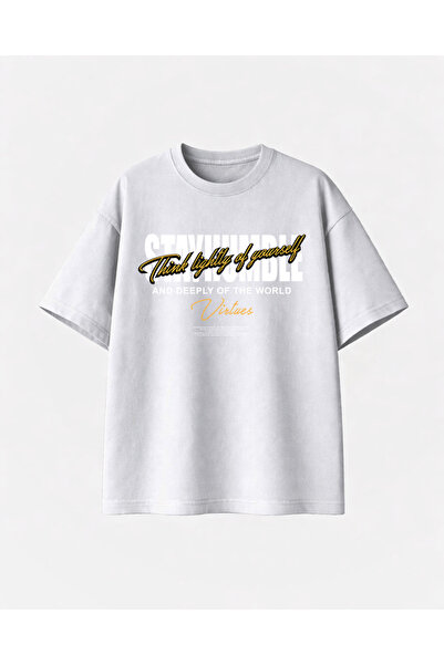 COMVİCHO تيشيرت أبيض مطبوع من ستي هامبل