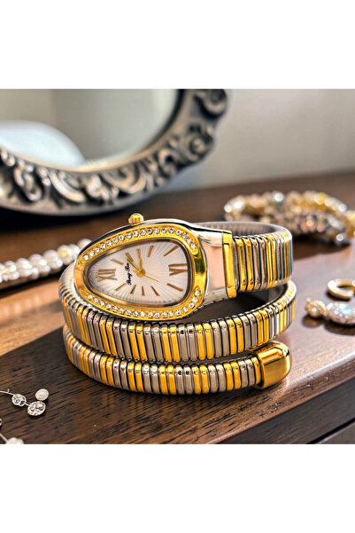 FANDER BLUE FanderBlue Women's Snake Watch with Two-Twist Hand and Stainless ...