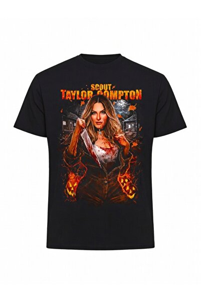 COMVİCHO تي شيرت سكاوت مطبوع أسود