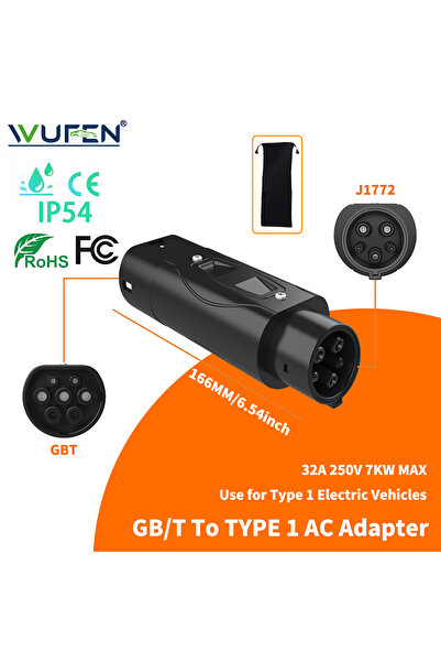 Choice محول سيارة كهربائية من نوع GBT إلى J1772 بقوة 7 كيلو واط من WUFEN Glob...